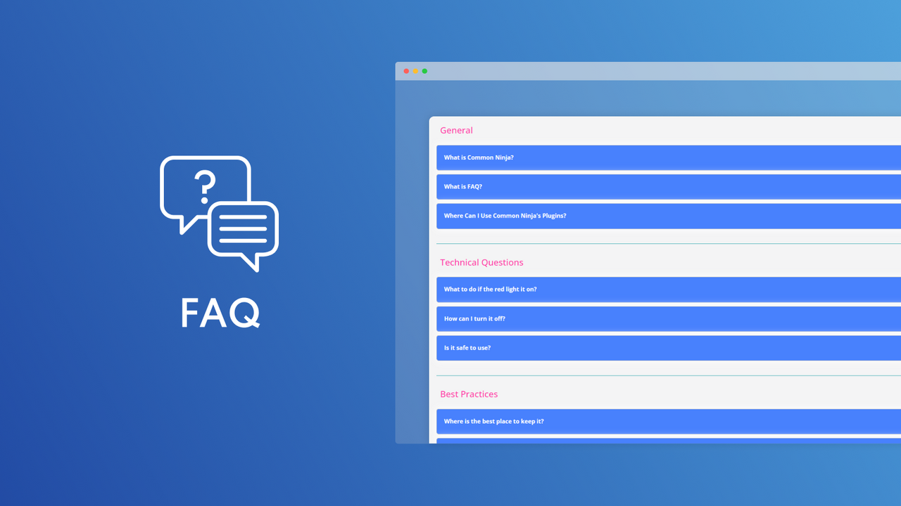 Common Ninja FAQ
