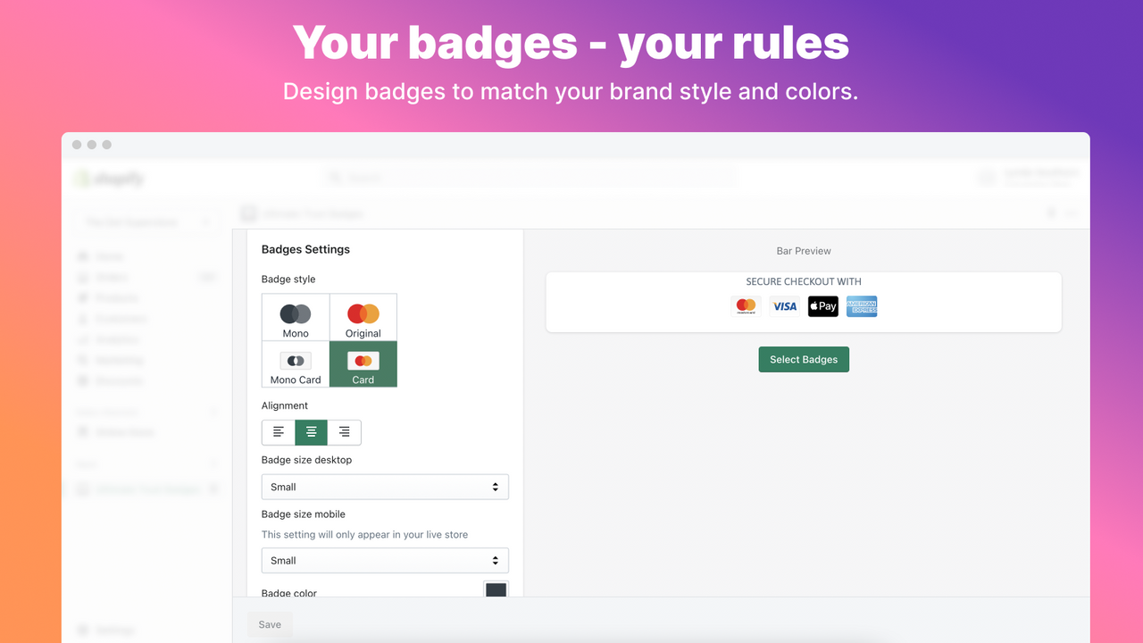 Conversion bear ultimate trust badges shopify app