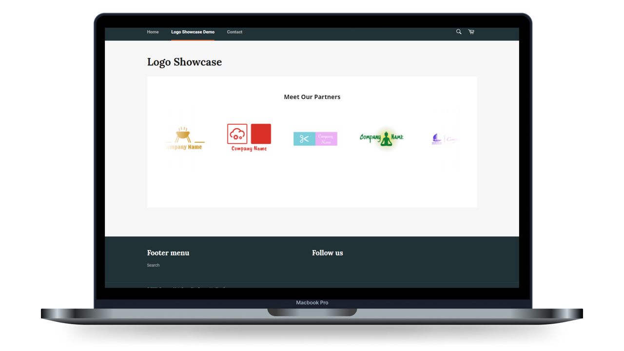 Logo Showcase on Store - Desktop