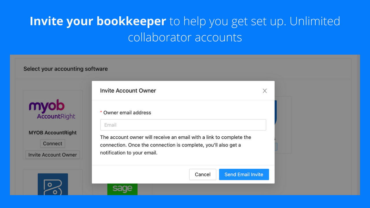 easily invite your other users for collaboration