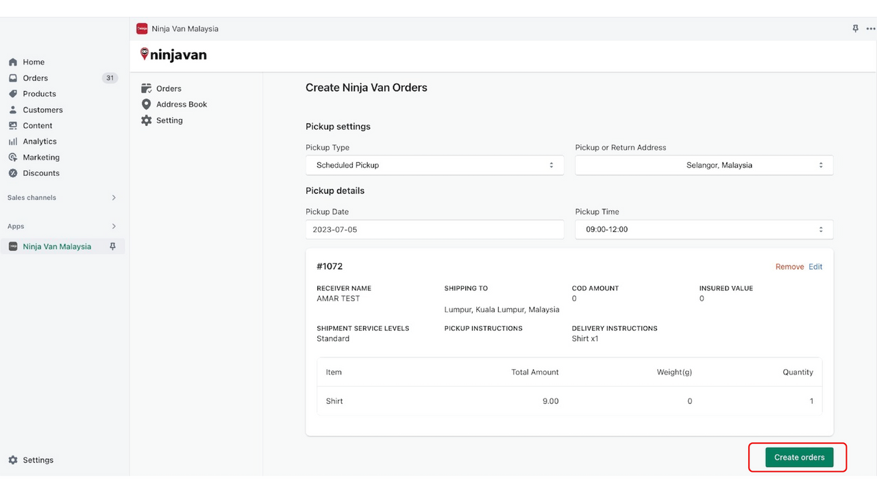 Order Fulfillment in Bulk