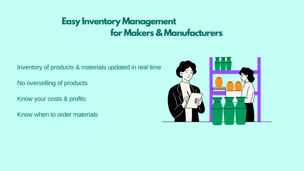 Easy inventory management for makers and manufacturers