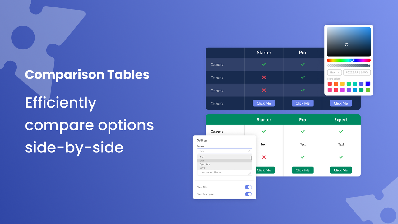 Common Ninja Comparison Tables