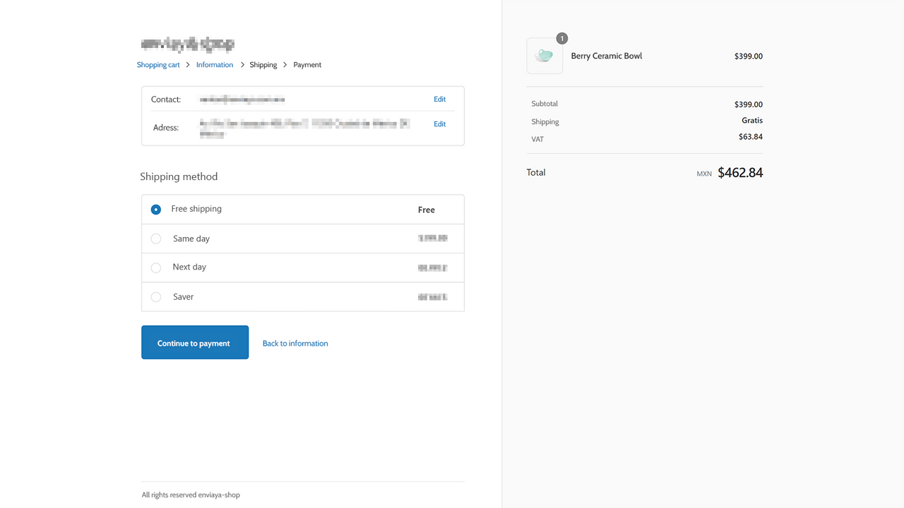 Shipment rating during checkout with multi-carriers and filters