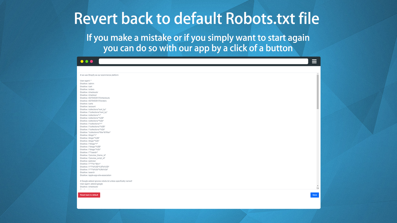 Revert Robots.txt file