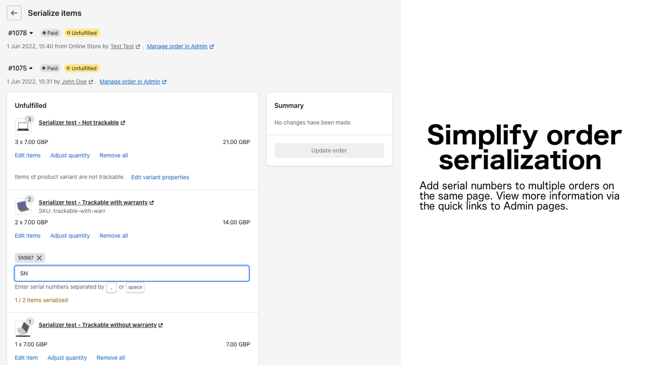 Serializer: simplify order serialization