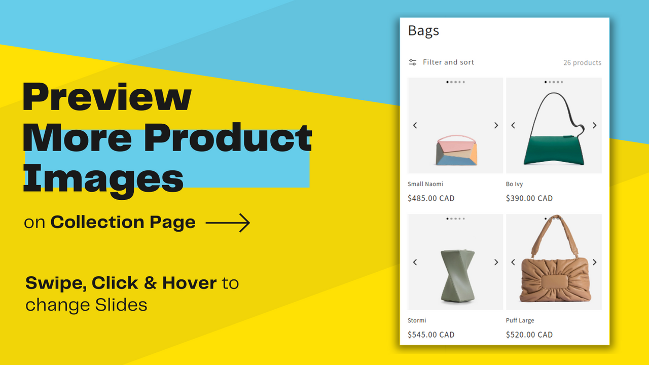 Slide through multiple Product Images on collection page