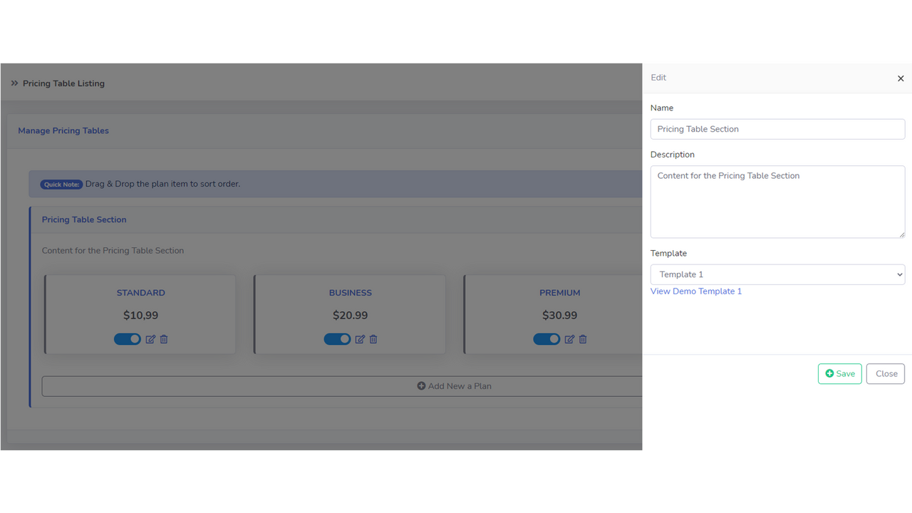 Pricing Table 05