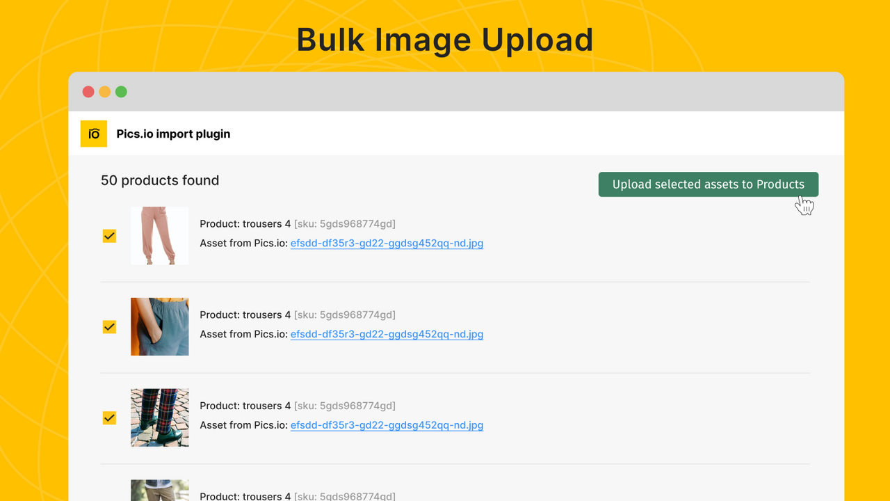 Picsio: Bulk Image Upload