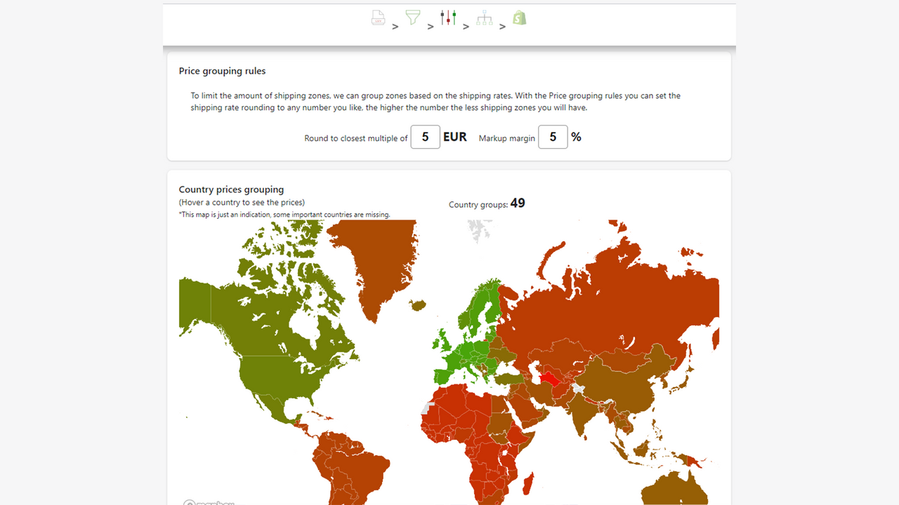 Set price tuning rules and visualize your pricings on a map.