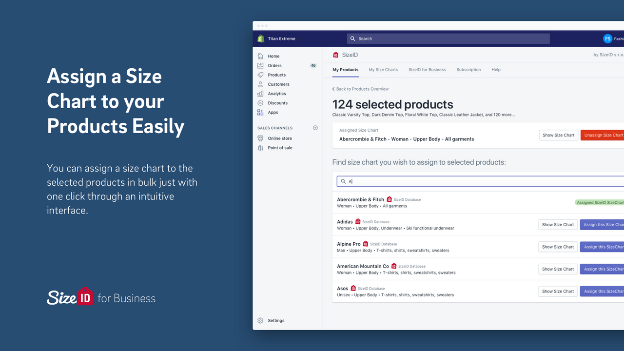 Assign a Size Chart to your Products Easily