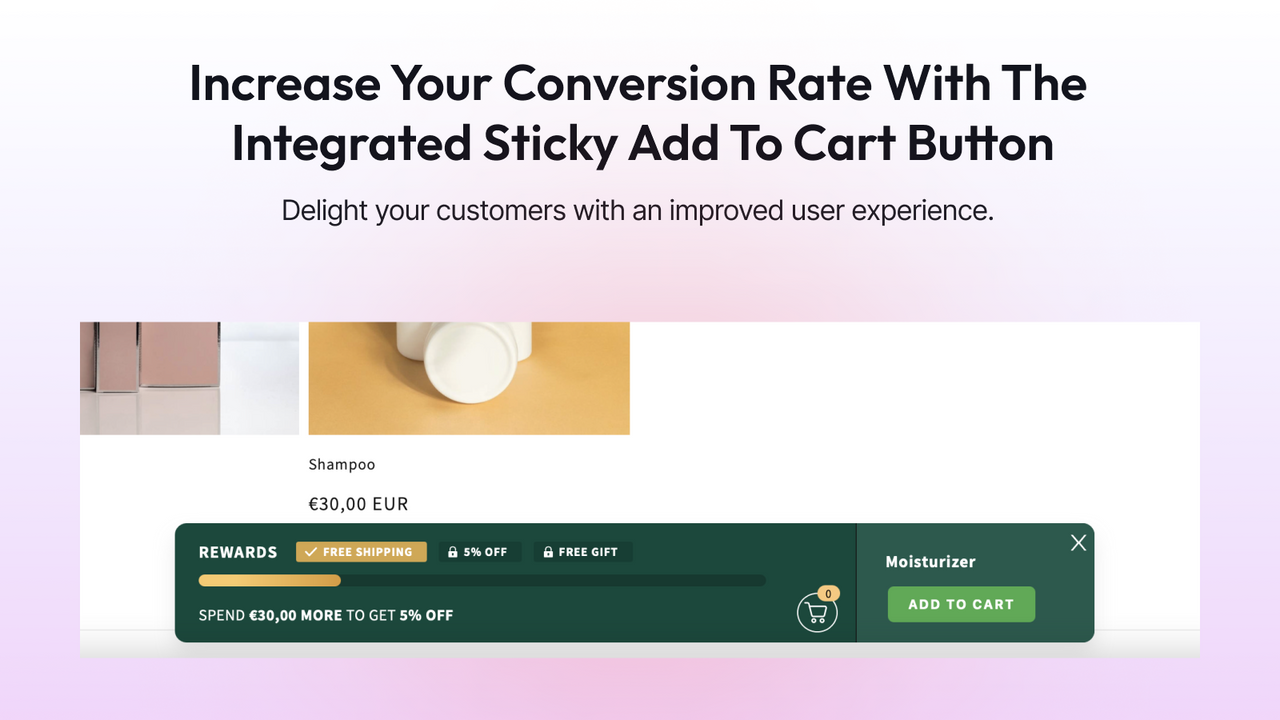 Integrated Sticky Add to Cart Button