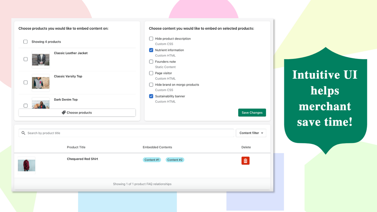 Product configuration