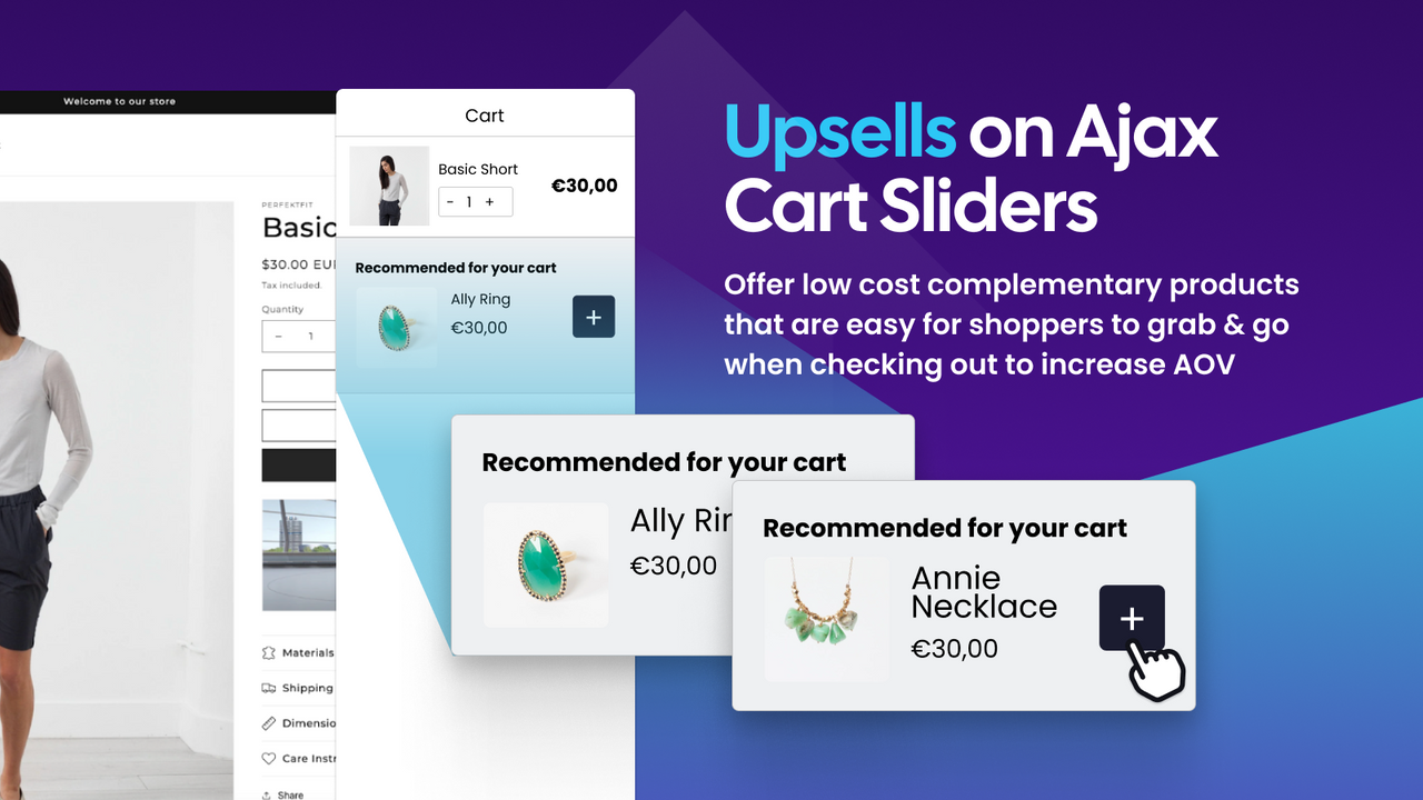 Upsells and Cross-sells on Ajax Cart Sliders