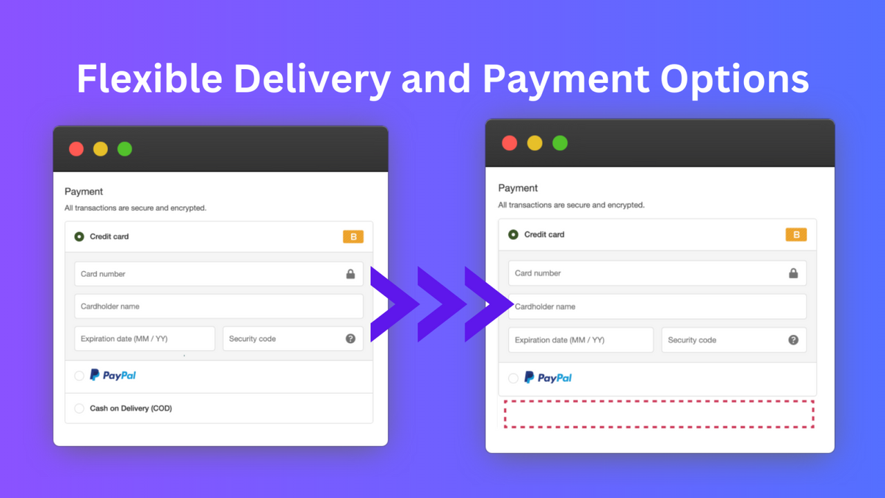 Flexible Delivery and Payment Options