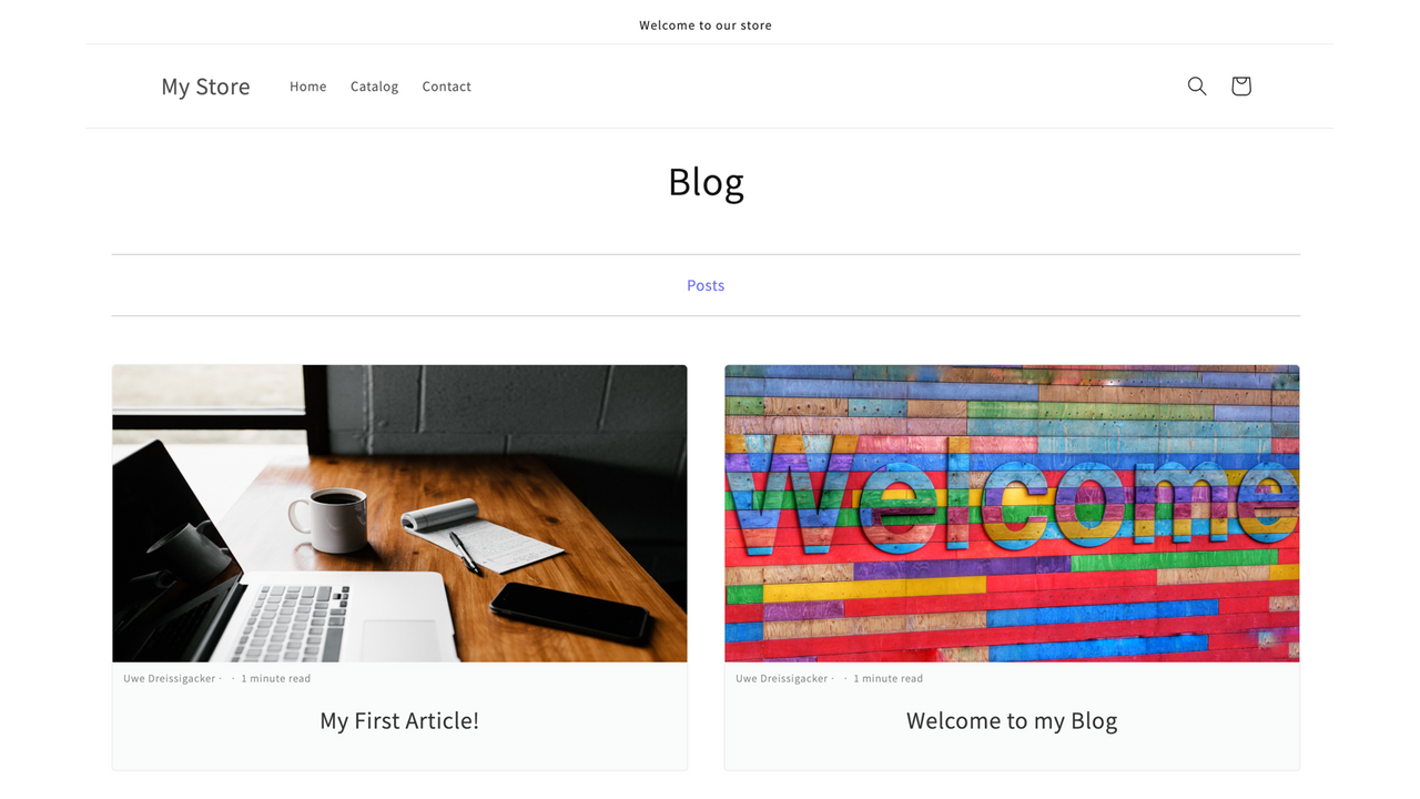 BlogHandy loads beautifully into your Shopify theme