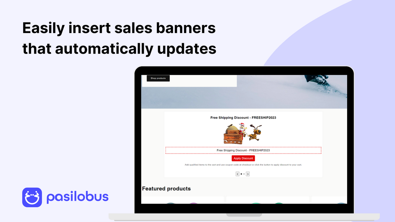 Create offers within seconds - Sales Banners