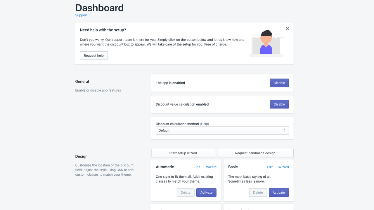 Customize the app in the Dcode dashboard