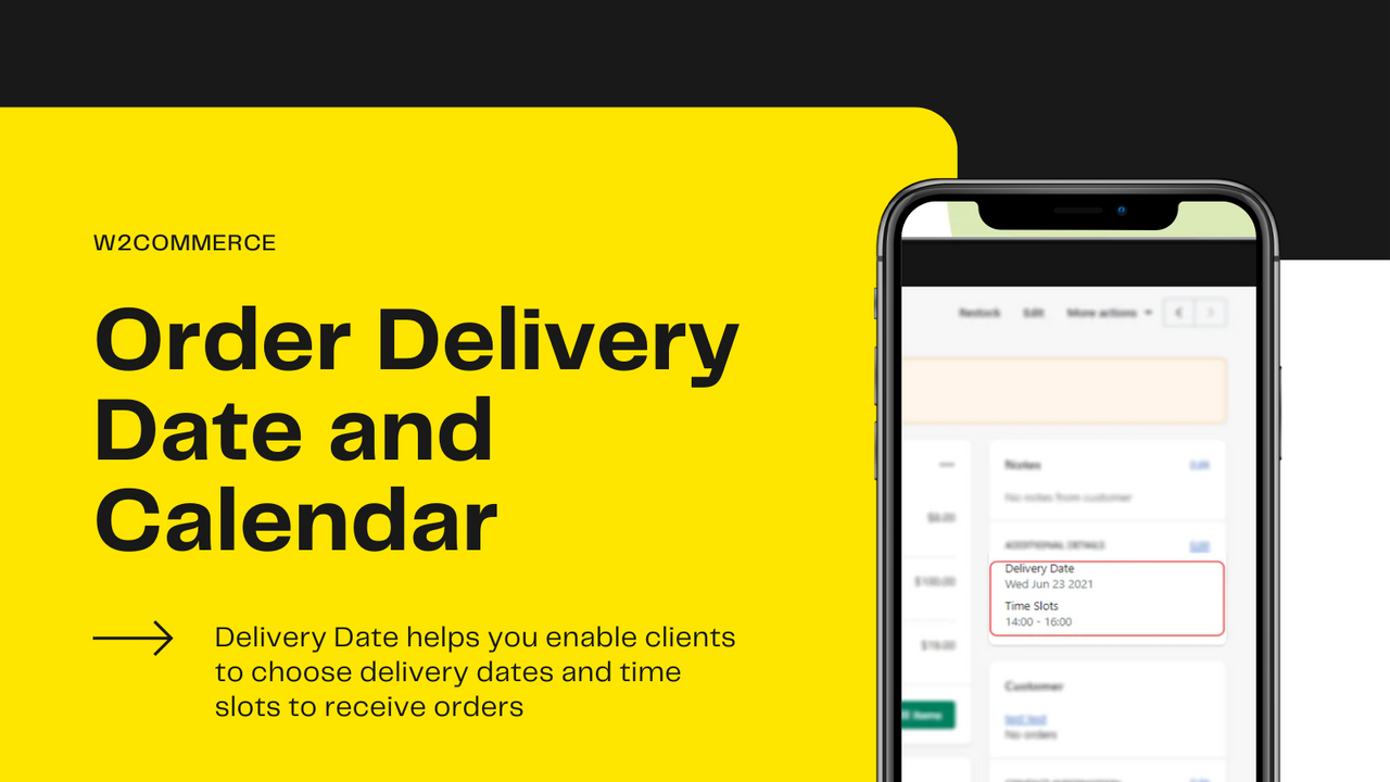 Order Delivery Date Pickup Time Calendar