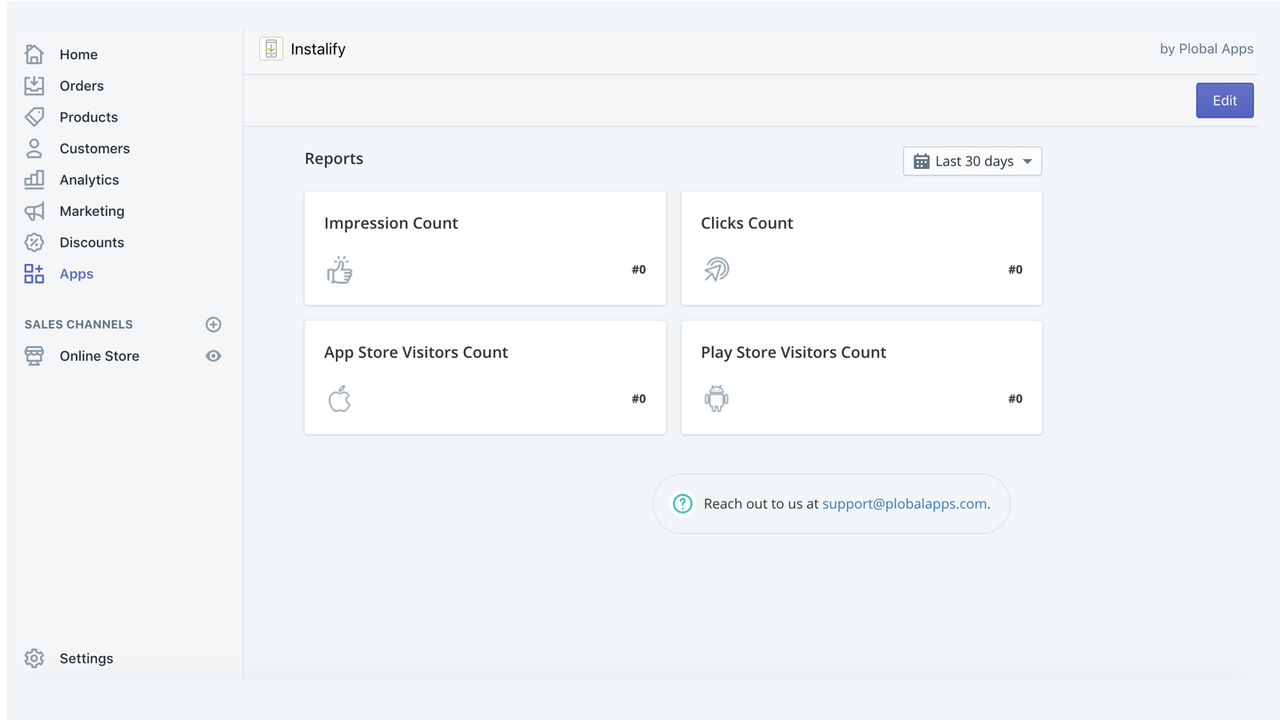 Instalify Admin Reports Dashboard