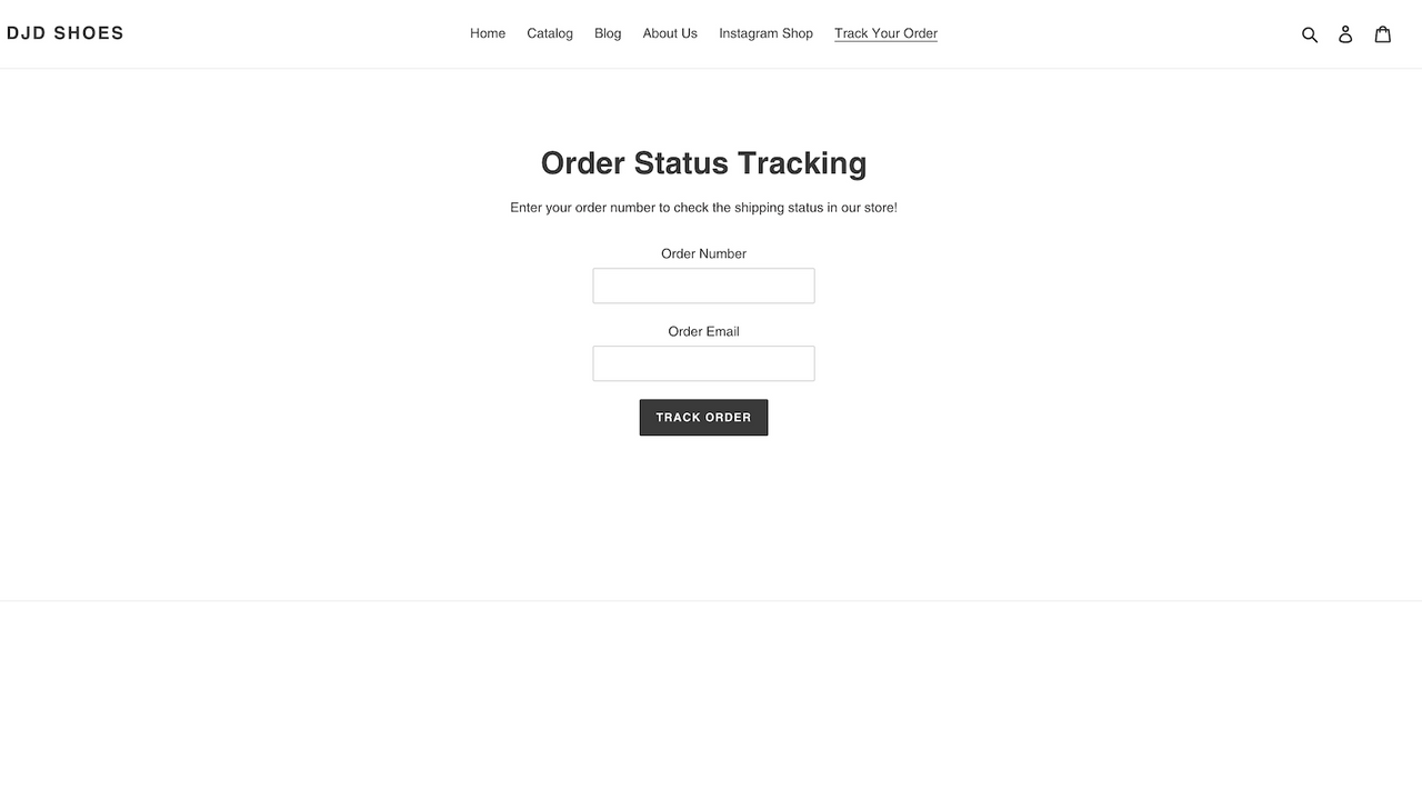 Custom Track Order Page