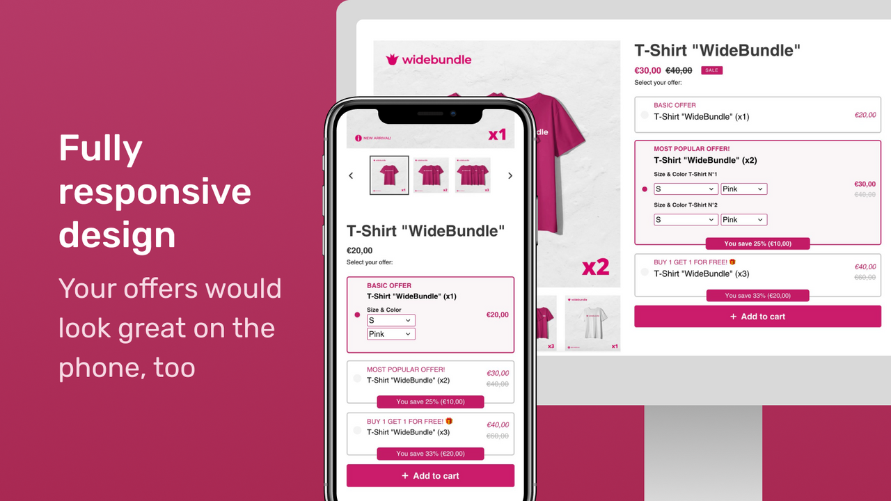 WideBundle, create automatic discount on products