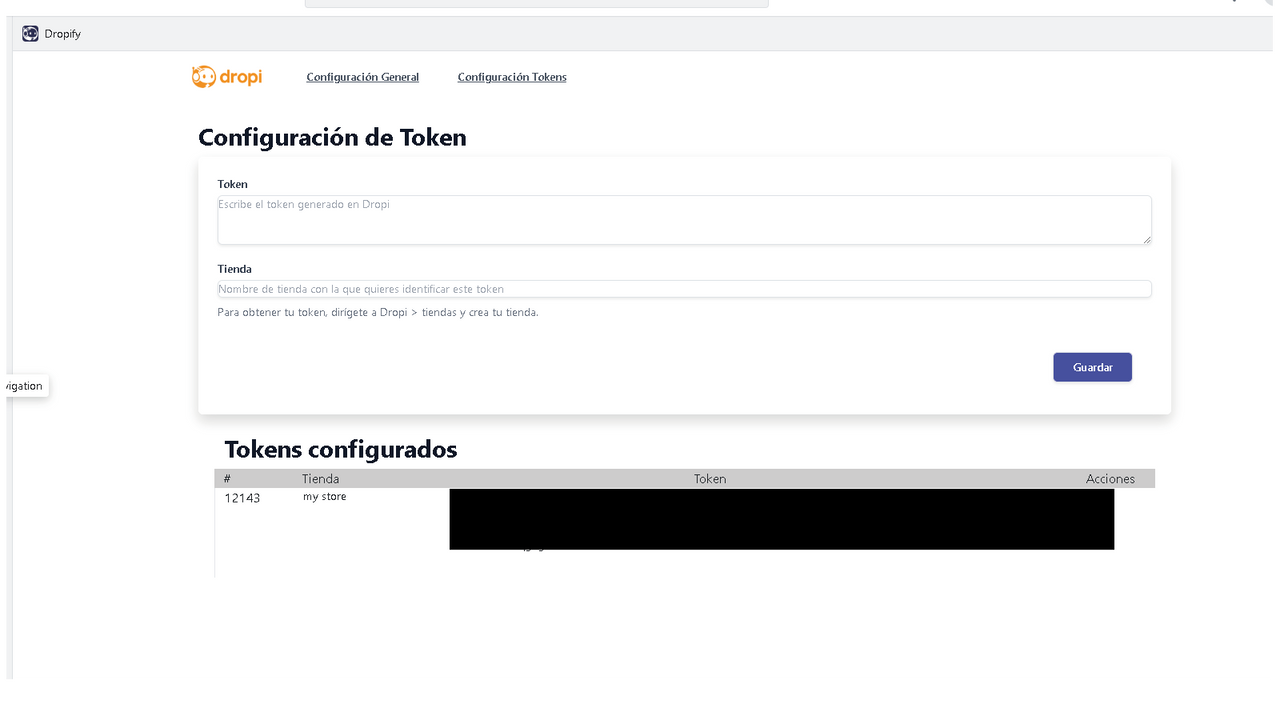 Configurar token