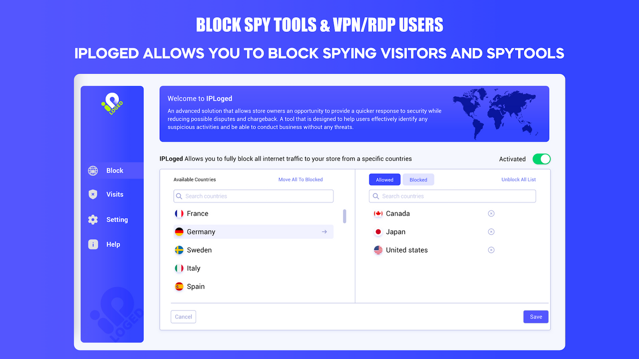 BLOCK SPYING VISITORS AND SPYTOOLS