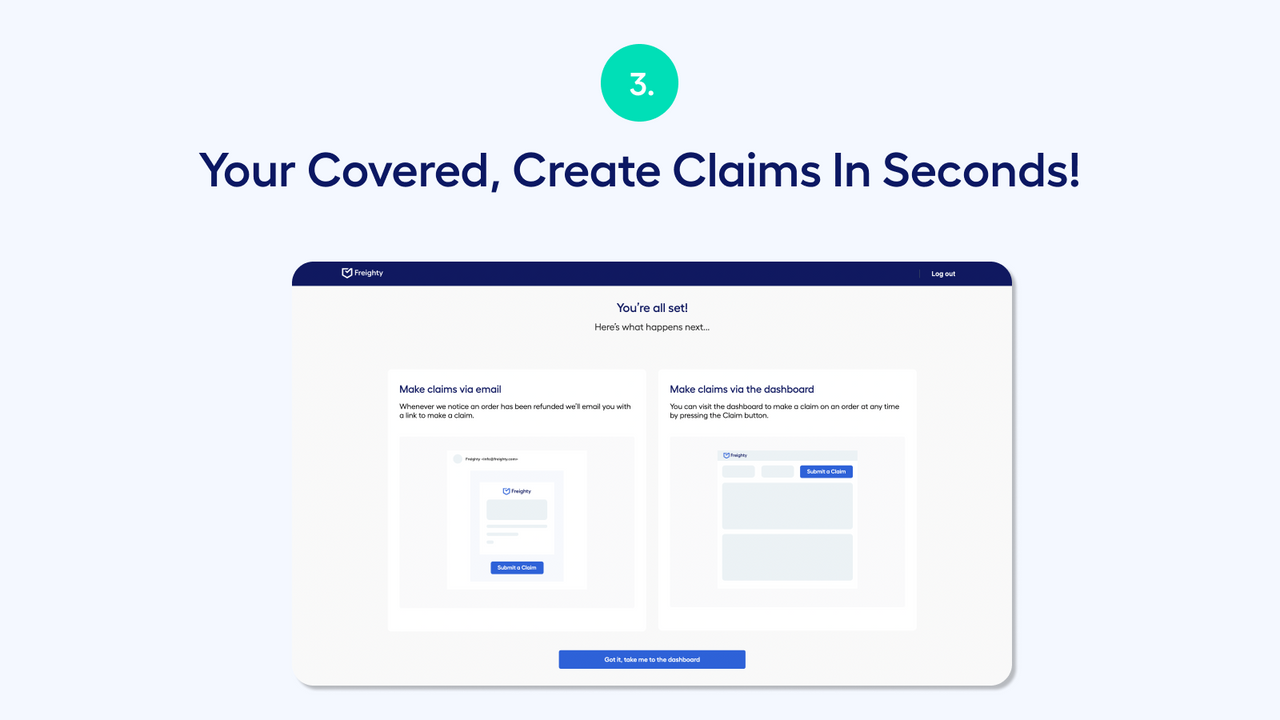 Create claims in seconds