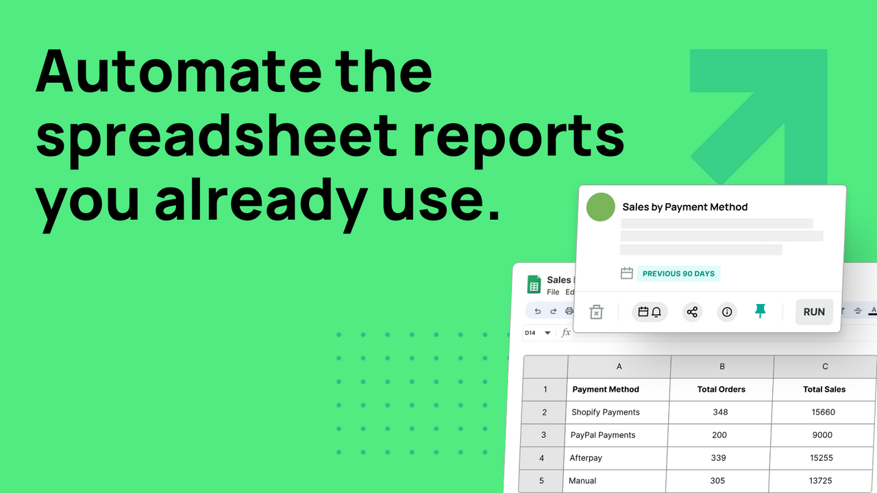 Connect your data to spreadsheets.