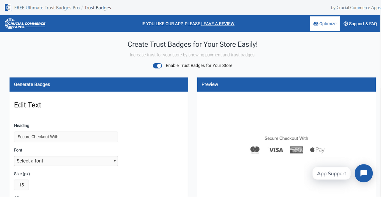 Shopify Trust Badges