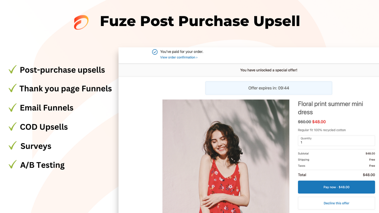 Fuze: COD Post Purchase Upsell