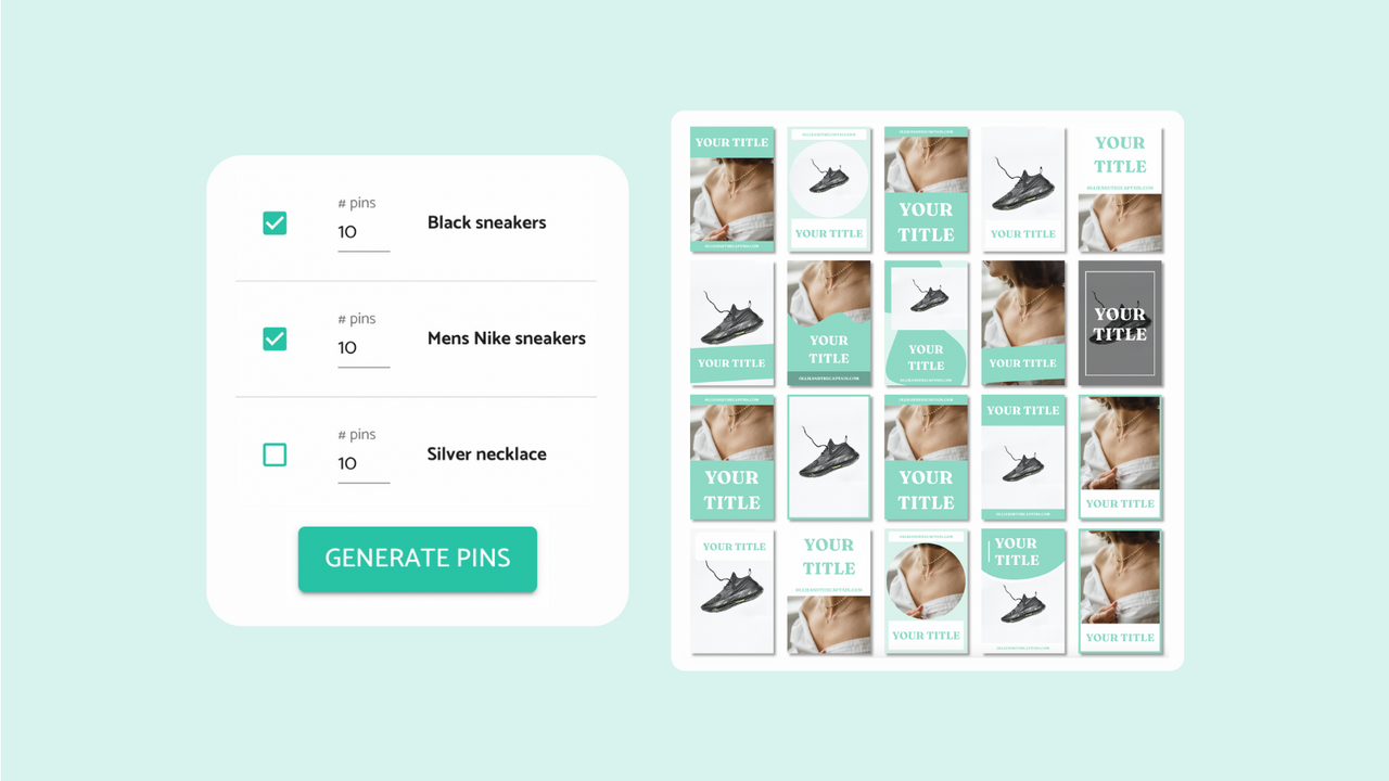 Generate Pinterest pins for your Shopify products