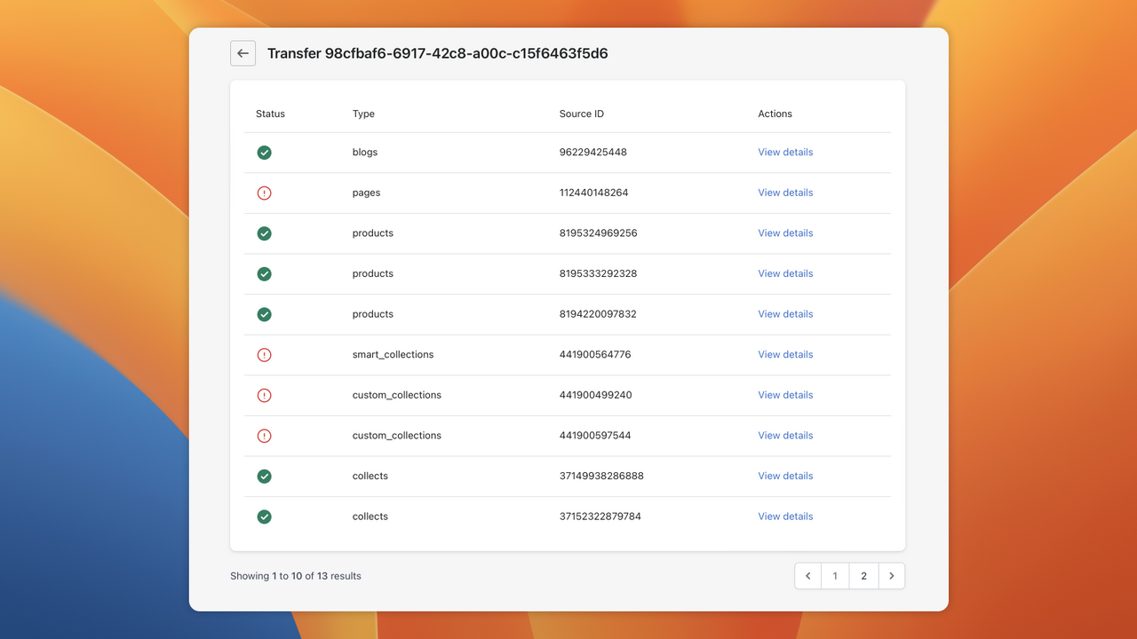 Transfer insights