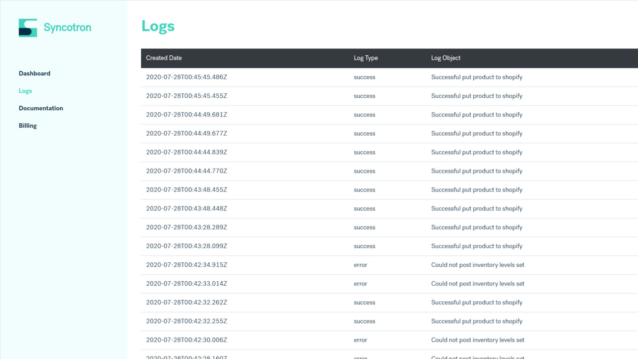 Detailed event logging