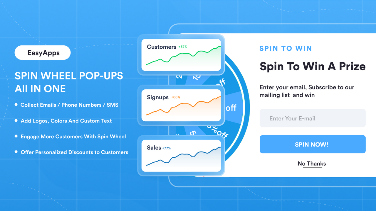 Spin Wheel Email & SMS Contact Capture Form