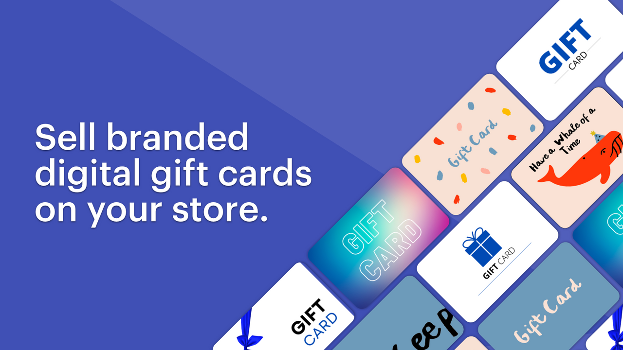 sell customizable digital gift cards on your store.