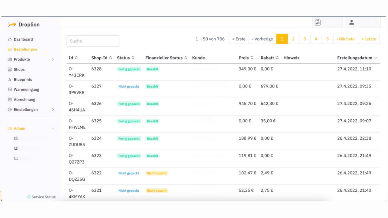 All Orders in one view