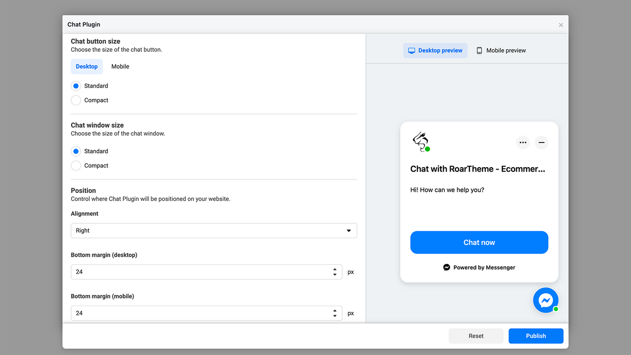 Facebook Chat, Messenger and Exit intent