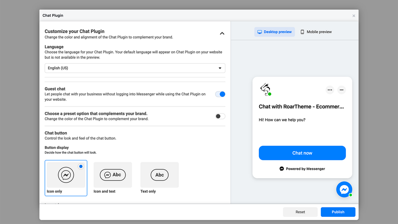 Facebook Chat, Messenger and Exit intent