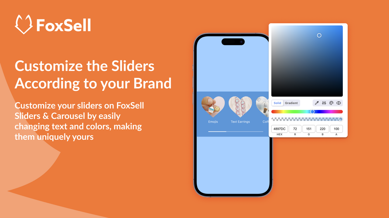 Customize the slider to Fit Your Brand