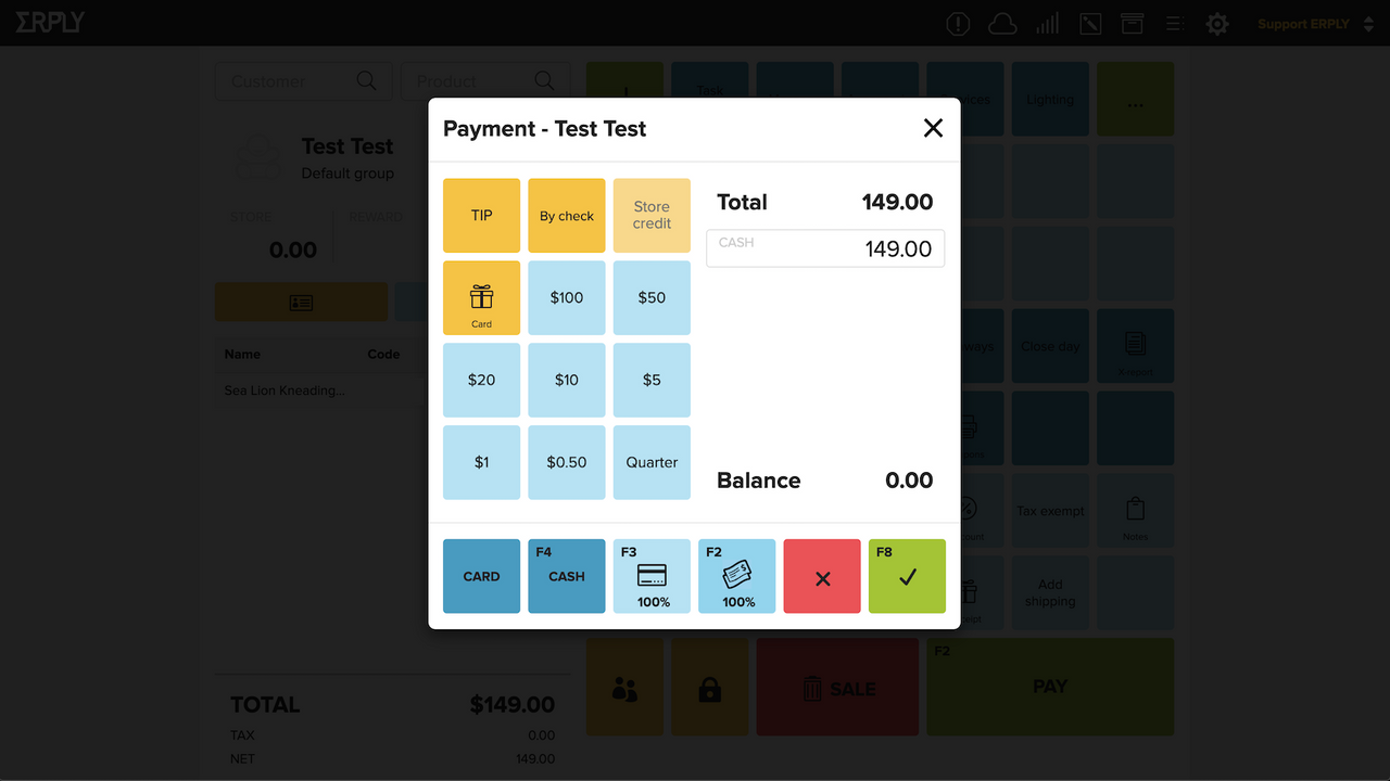 Point Of Sale payment view