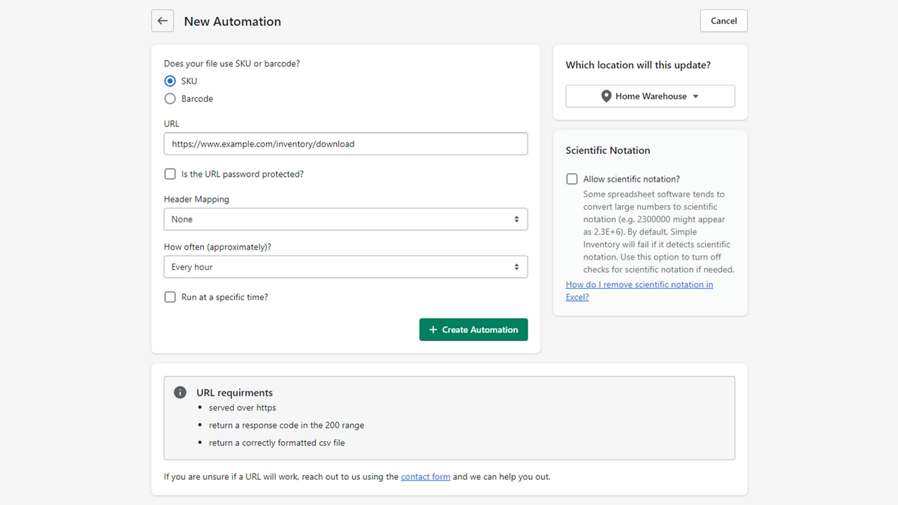 Automation Config