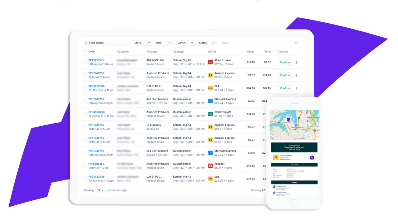 Label and manifest orders in bulk