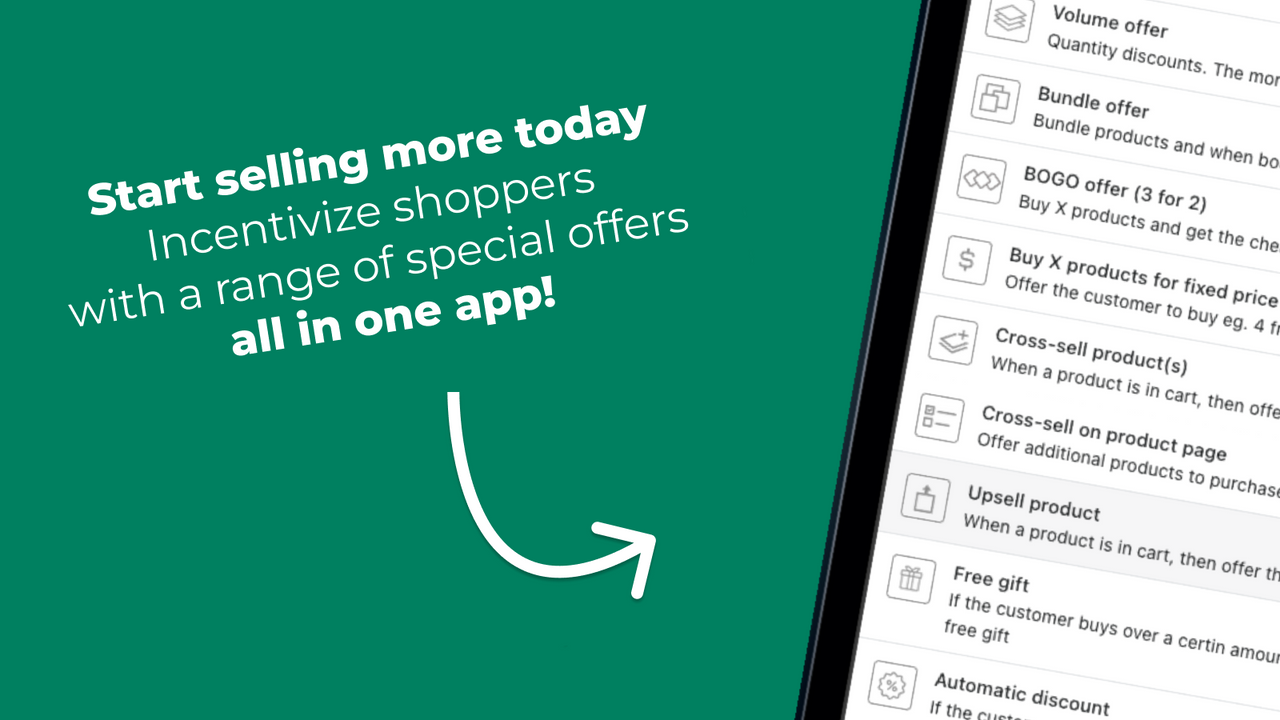 Create all kinds of special offers - in one app!