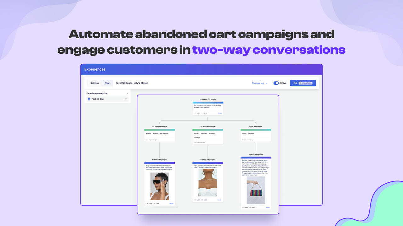 Set up two-way conversational campaign flows