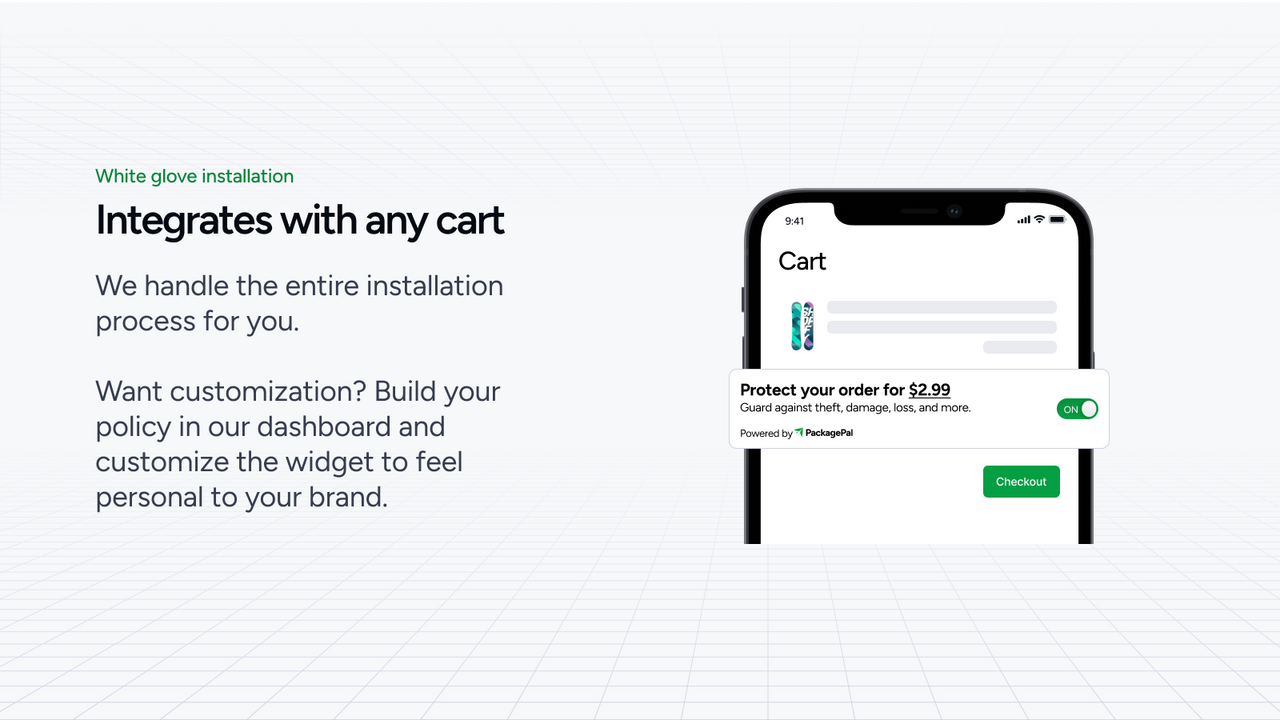 PackagePal integrates with any cart