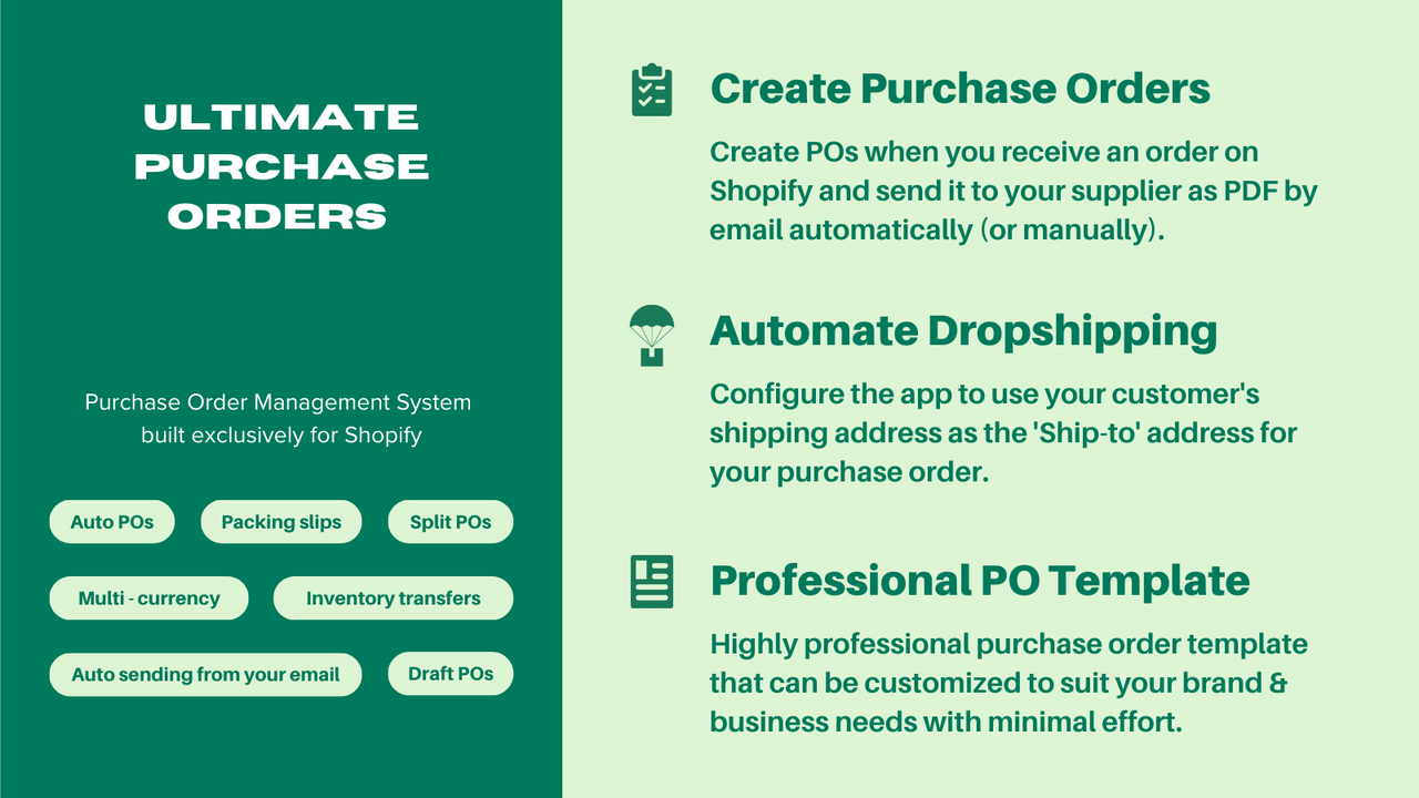 Ultimate Purchase Order - Purchase Orders Management for Shopify