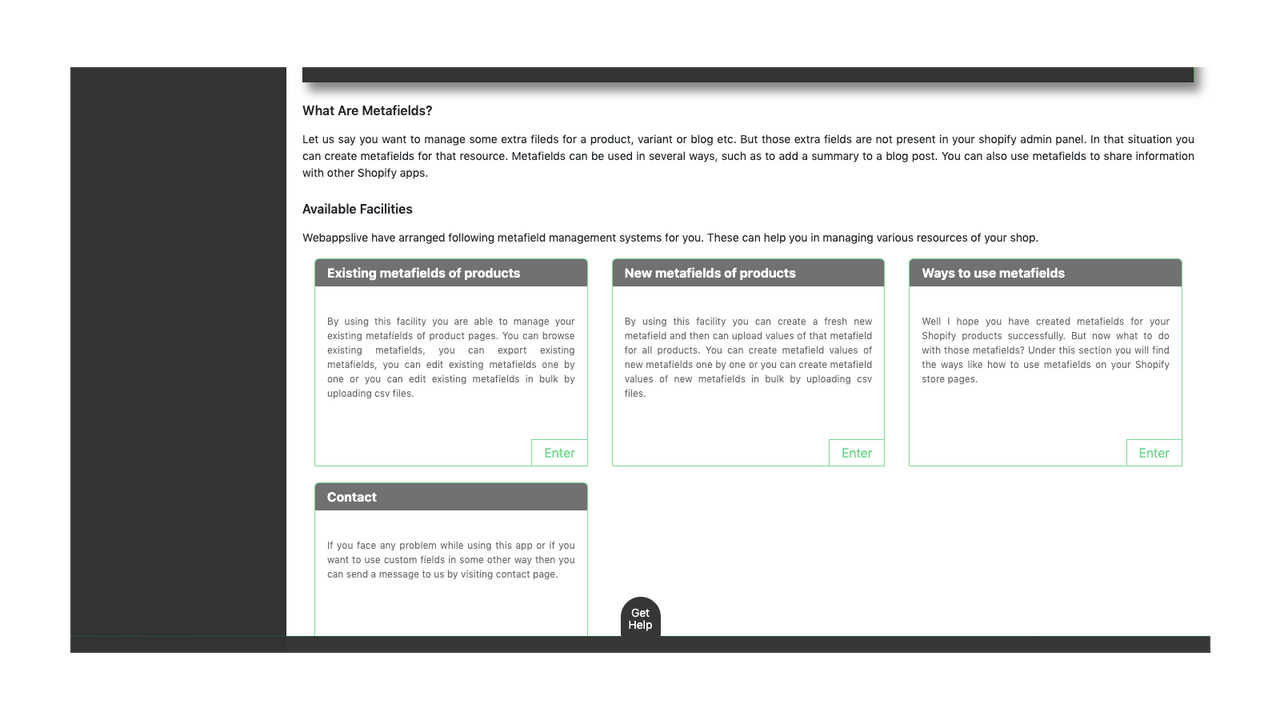 shopify custom fields