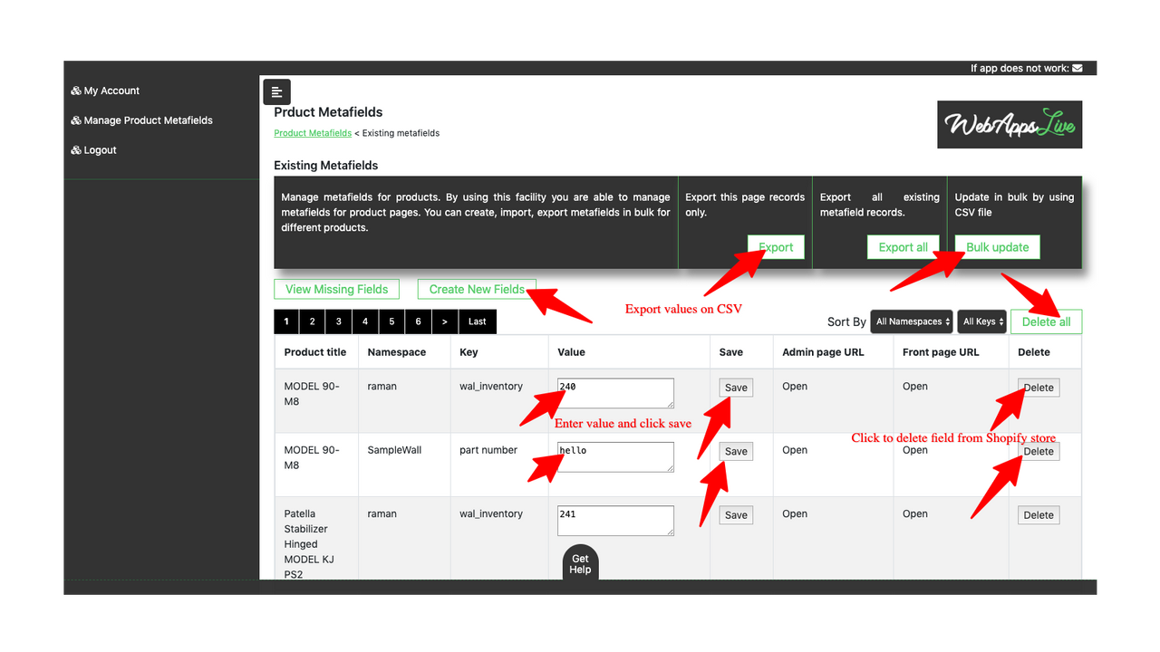 manage shopify custom fields